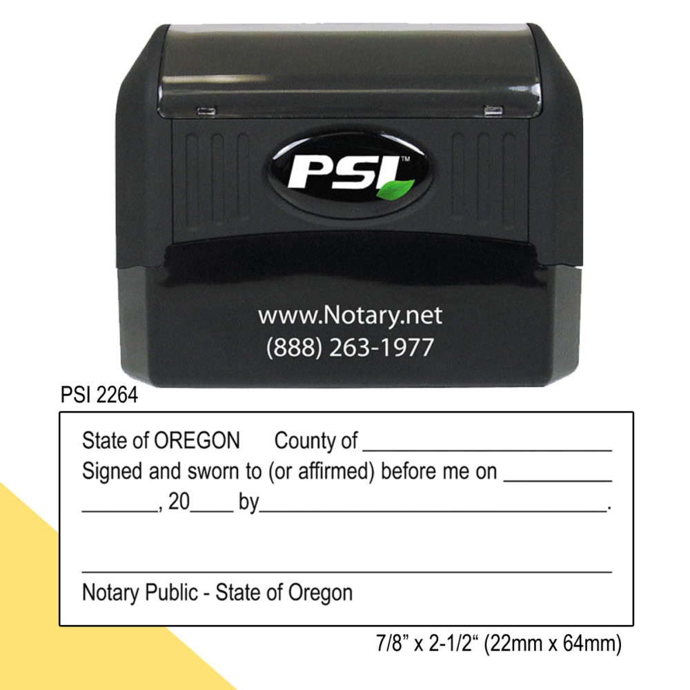 Oregon Notary Jurat Stamp