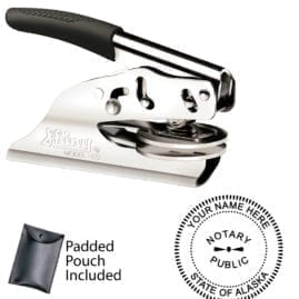 Alaska Notary Embosser - EZ ES Chrome