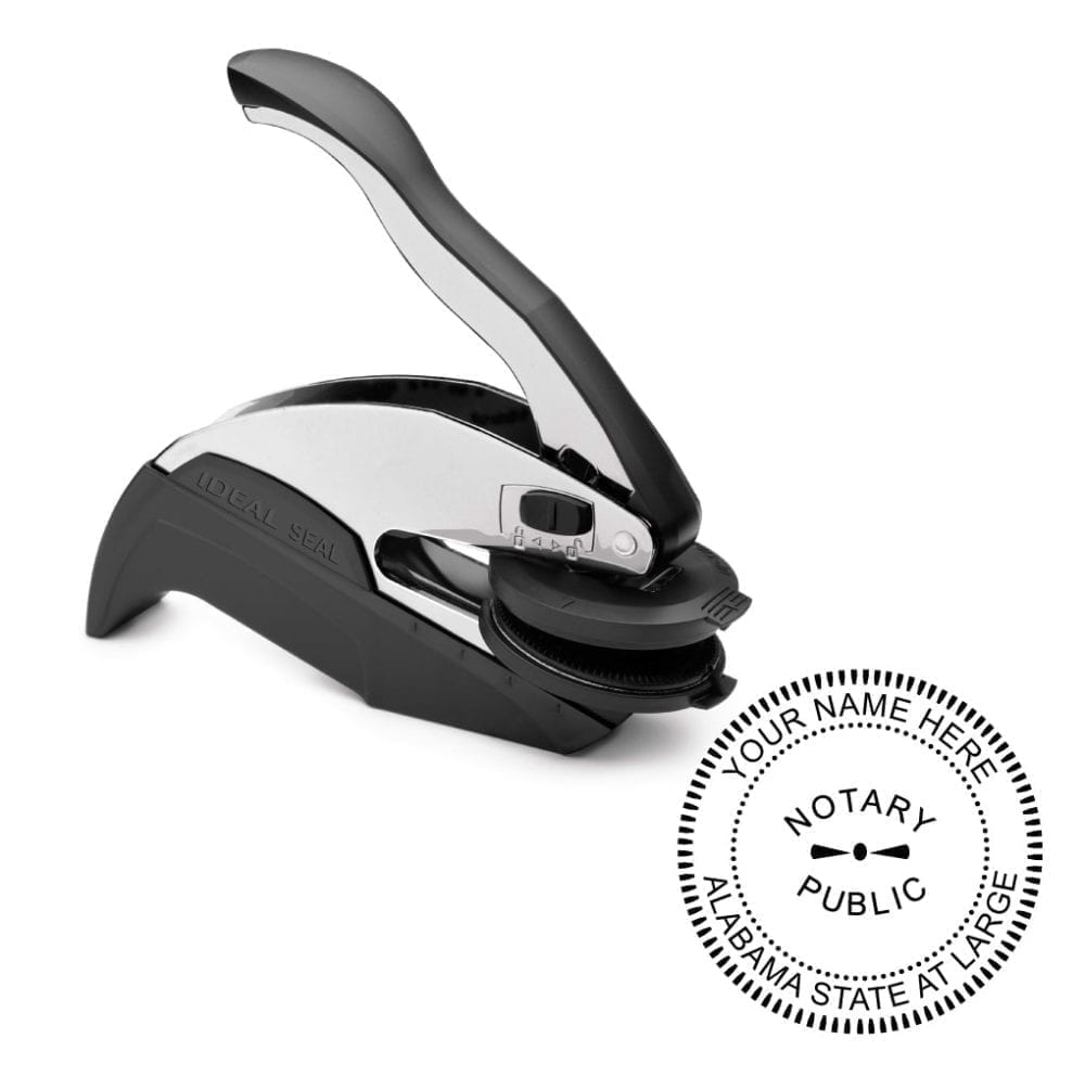Alabama Notary Embosser - Ideal Seal Chrome