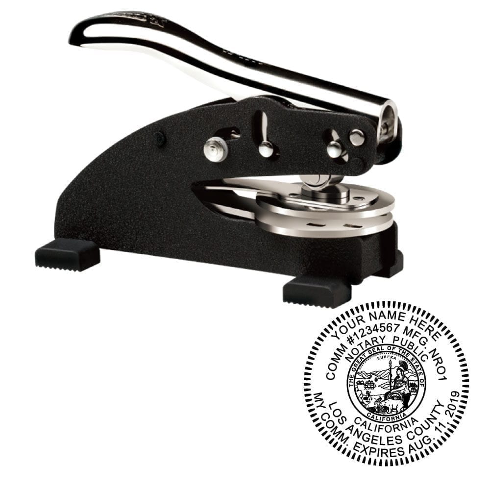 GEORGIA OFFICIAL NOTARY Pocket Embosser Circular Layout Shiny EZ-Seal Hand Held
