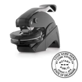 Delaware Notary Embosser - Ideal Seal Black