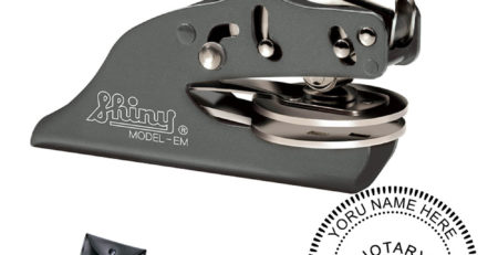 maryland notary seal embosser shiny gray