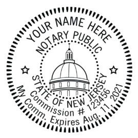 New Jersey Notary Embosser Seal Impression