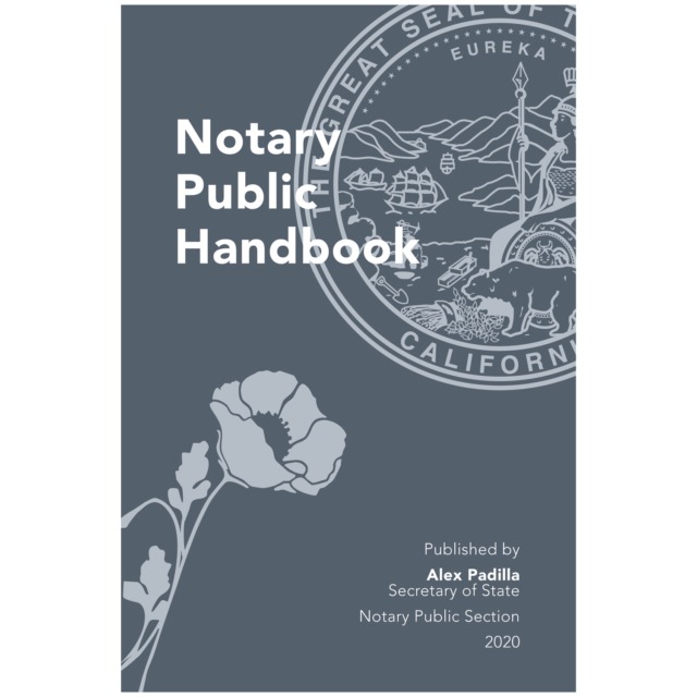 2020 California Notary Handbook Order Online Fast Shipping