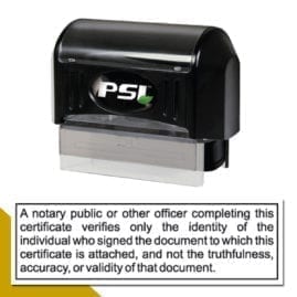 California Notary Disclaimer Stamp