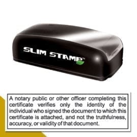 California Notary Disclaimer Stamp