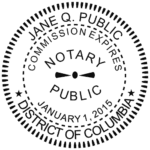 washington dc notary seal