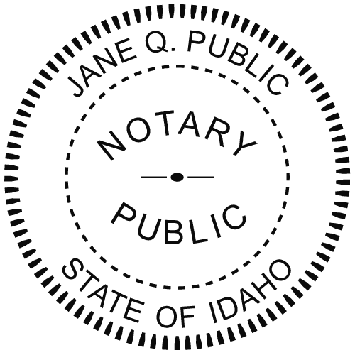 idaho notary seal