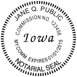 iowa notary seal