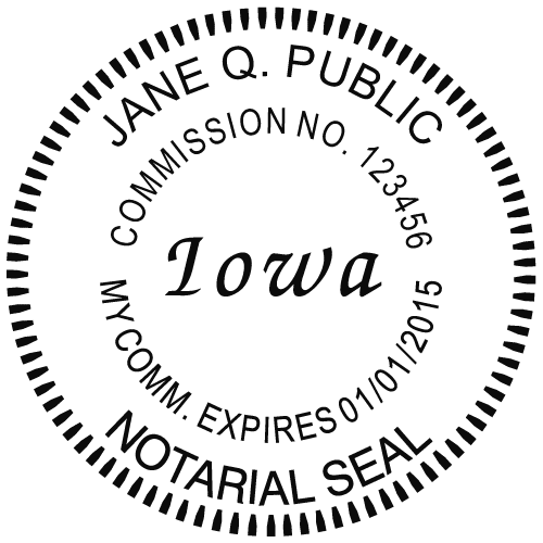 iowa notary seal