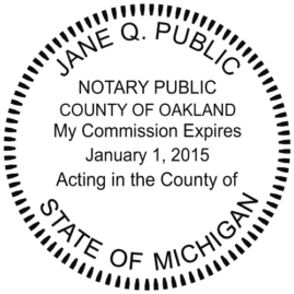 michigan notary seal