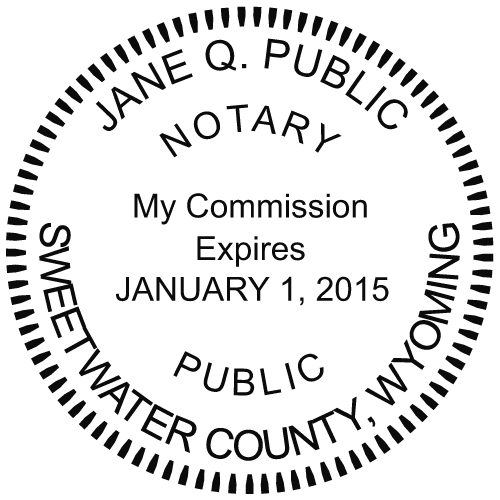 wyoming notary seal