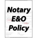 Notary Errors and Omissions Insurance Policy