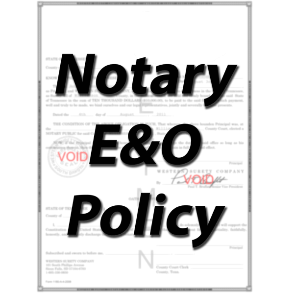 Colorado Notary Errors and Omissions Insurance Order