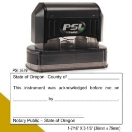 Oregon Notary Acknowledgment Stamp