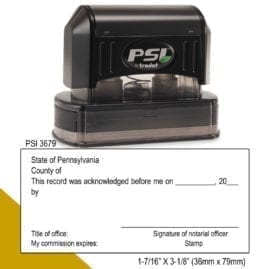 Pennsylvania Notary Acknowledgment Stamp