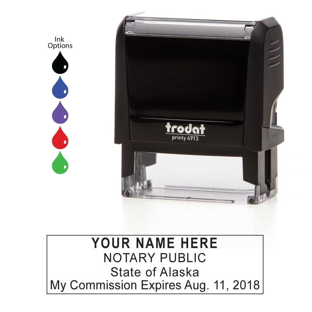 Alaska Notary Stamp - Trodat 4913 Black