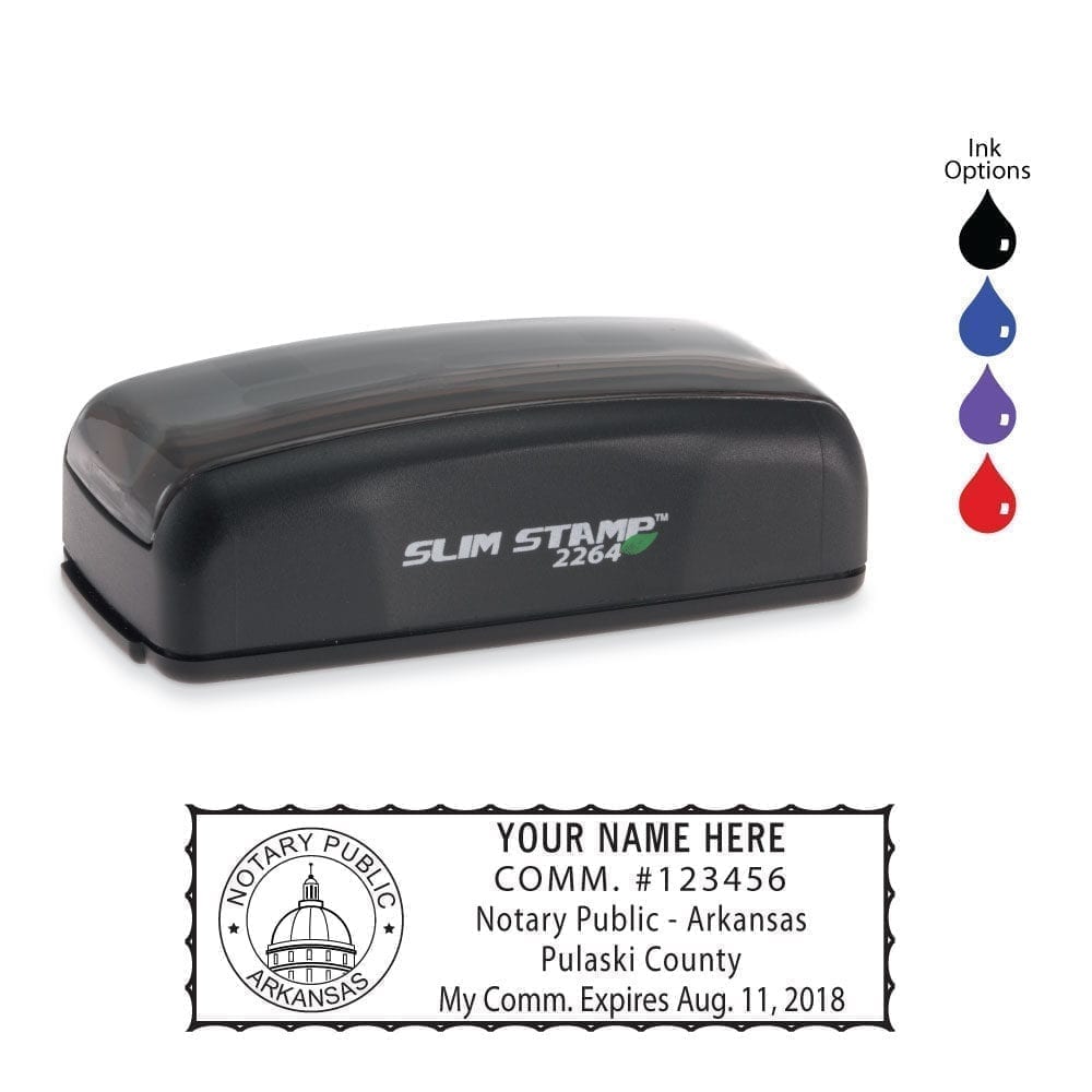 Arkansas Notary Stamp - PSI 2264 Slim