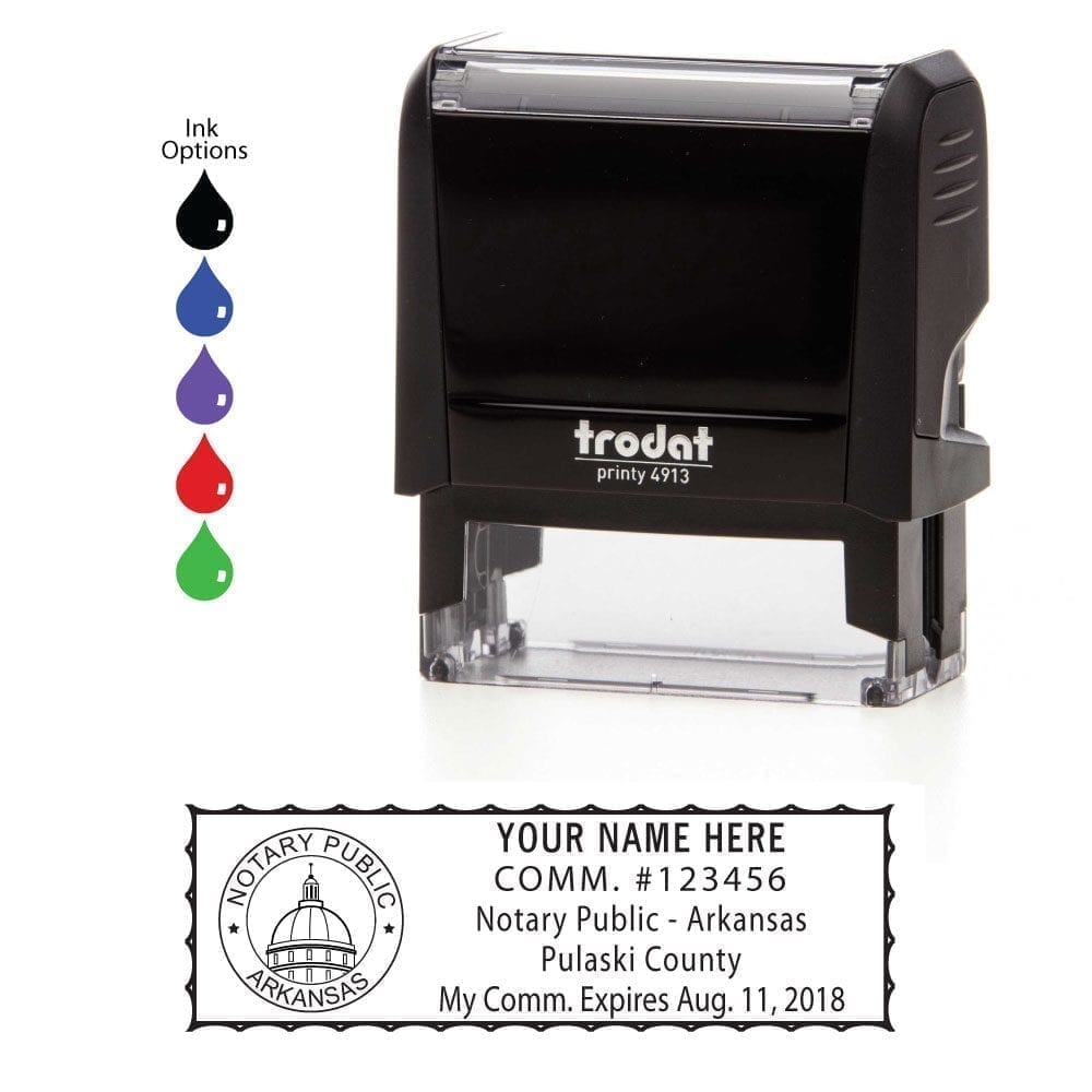 Arkansas Notary Stamp - Trodat 4913 Black