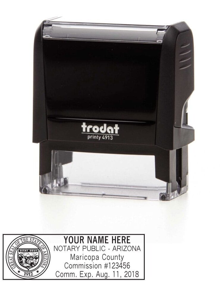 Self-inking Notary Seal Stamp Trodat Vector 4913 Black