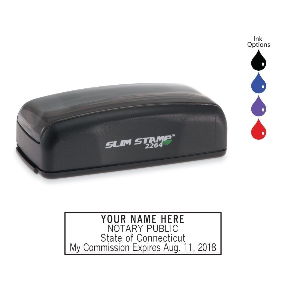 Connecticut Notary Stamp - PSI 2264 Slim