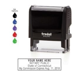 Connecticut Notary Stamp - Trodat 4913 Black