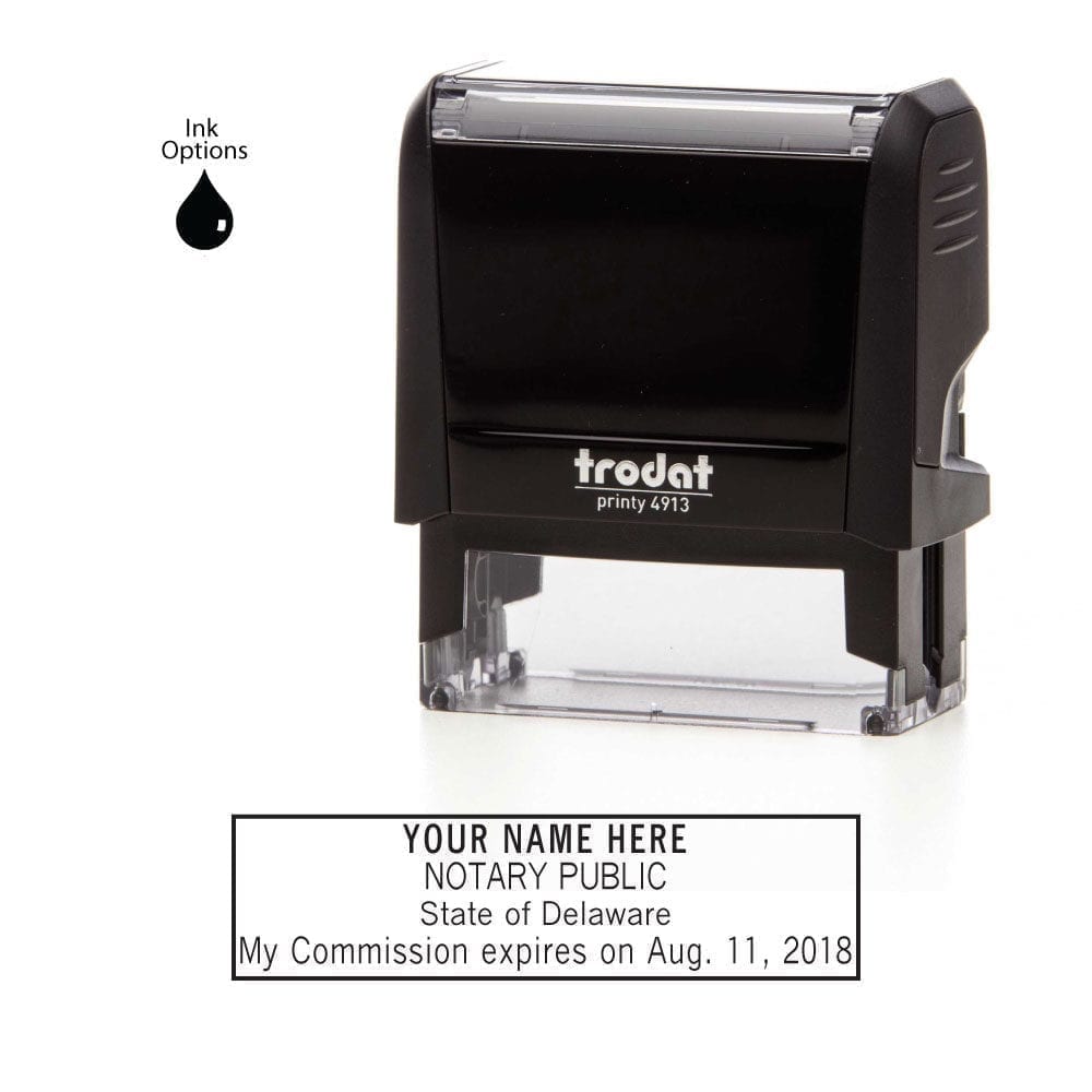 Delaware Notary Stamp - Trodat 4913 Black