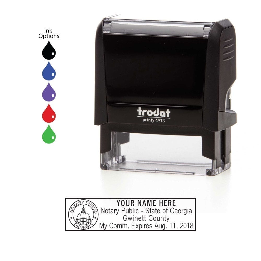 Georgia Notary Stamp - Trodat 4913 Black