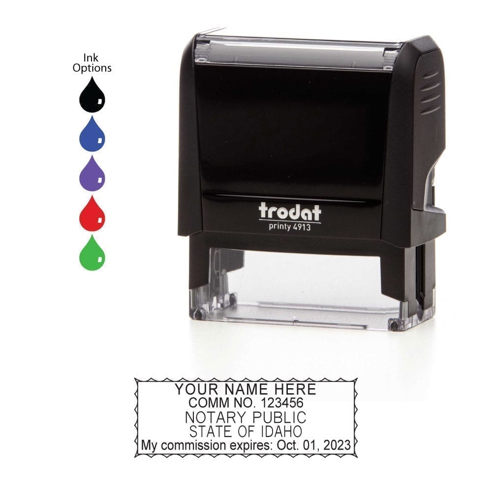 idaho notary stamp trodat 4913 black