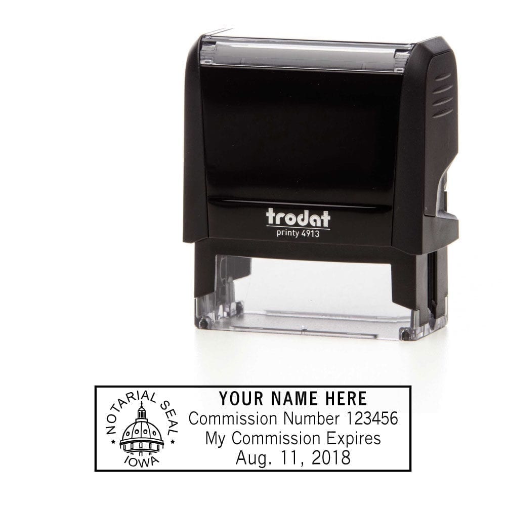 Iowa Notary Stamp - Trodat 4913 Black