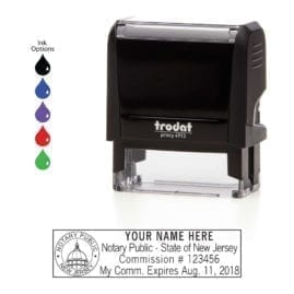 New Jersey Notary Stamp - Trodat 4913 Black