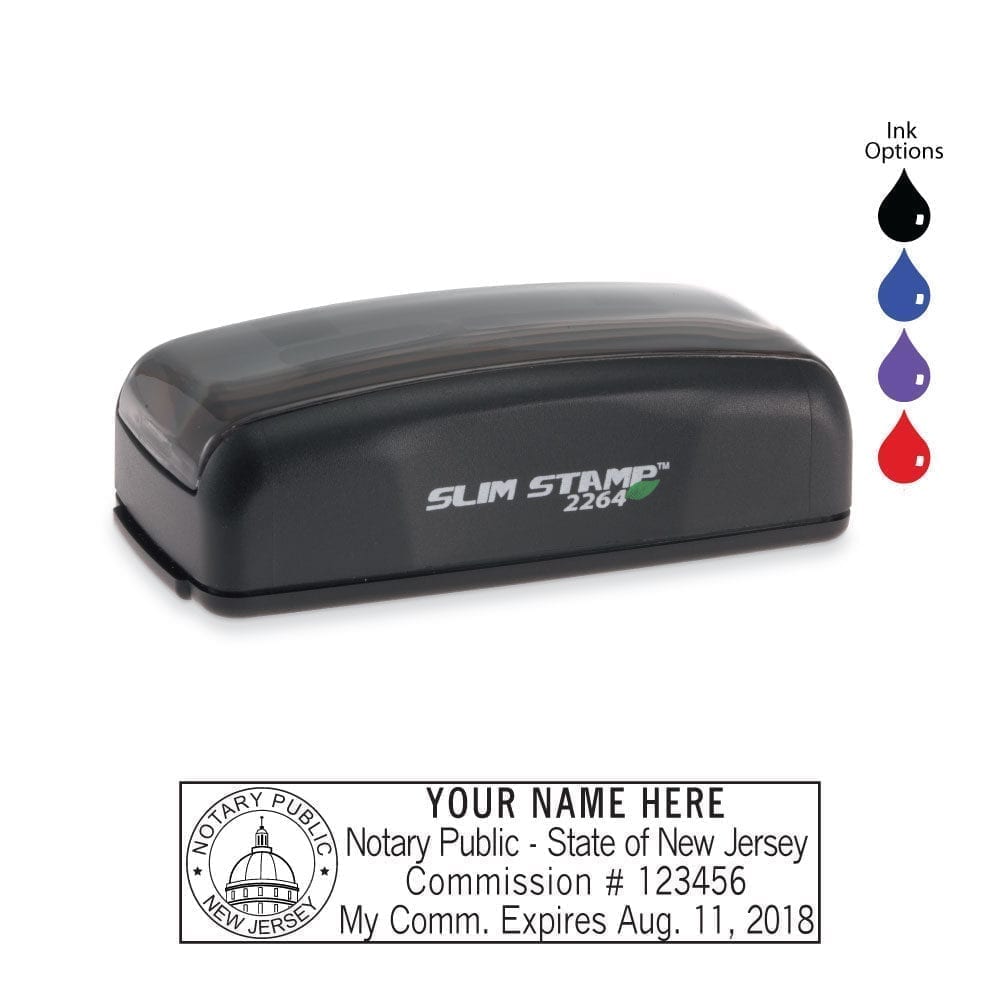 New Jersey Notary Stamp - PSI 2264 Slim