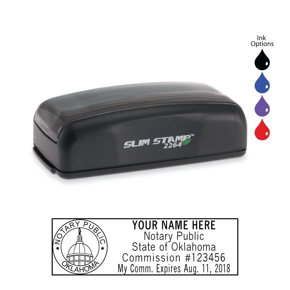 Oklahoma Notary Stamp - PSI 2264 Slim