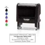 pensylvania notary stamp trodat black