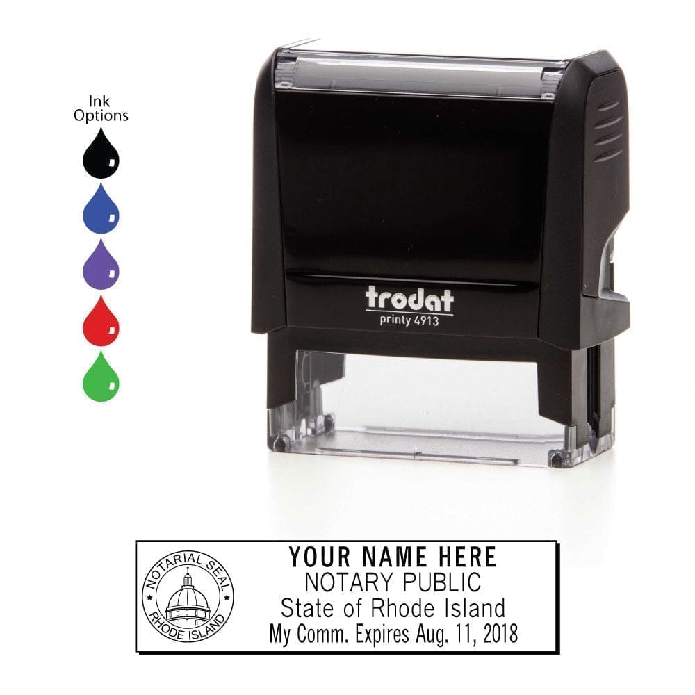 Rhode Island Notary Stamp - Trodat 4913 Black