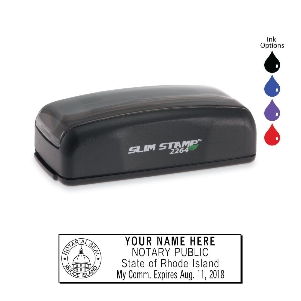 Rhode Island Notary Stamp - PSI 2264 Slim