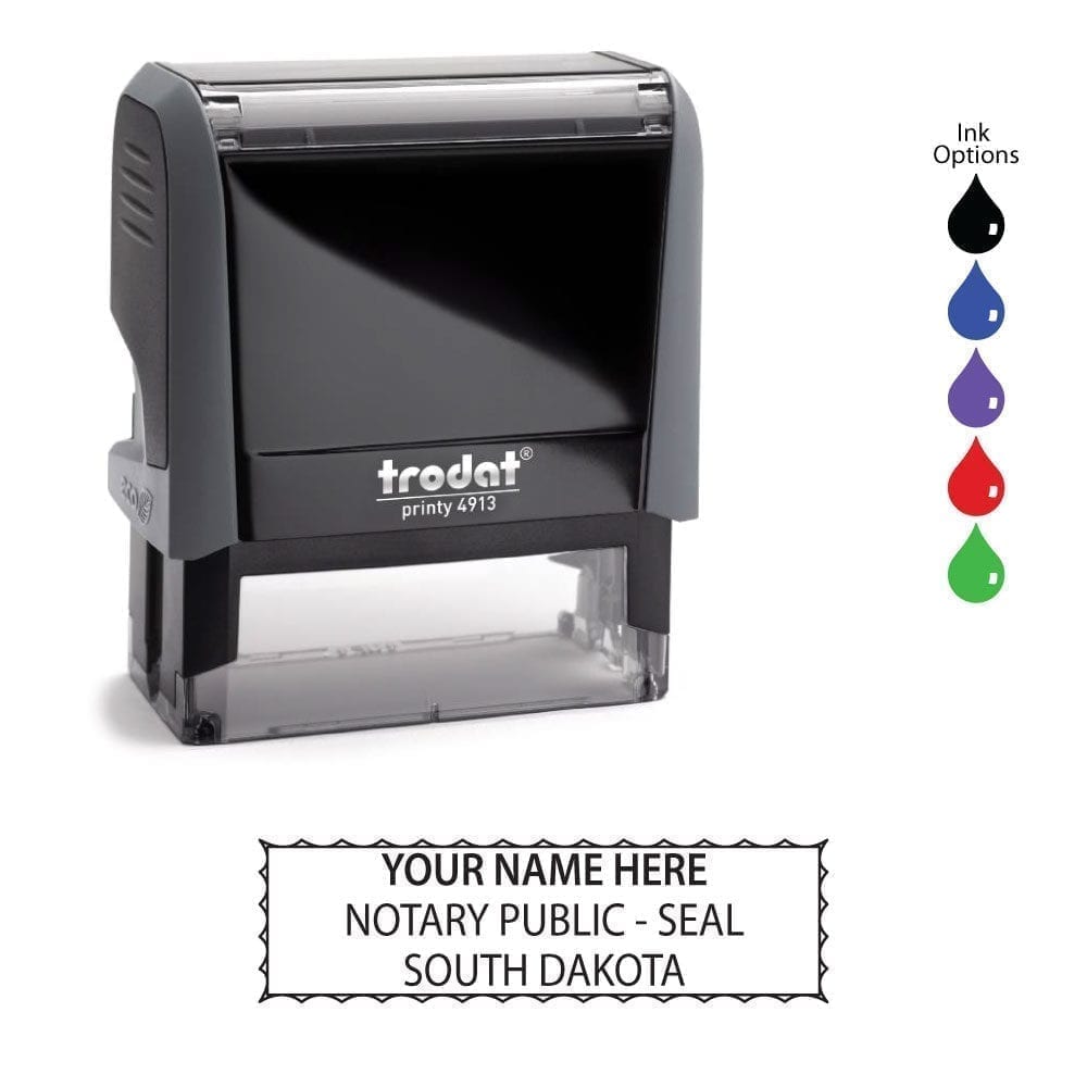 South Dakota Notary Stamp - Trodat 4913 Eco Gray