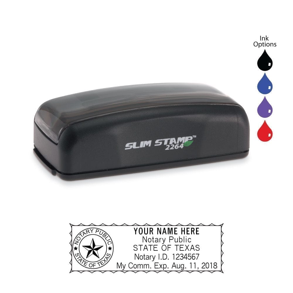 Texas Notary Stamp - PSI 2264 Slim