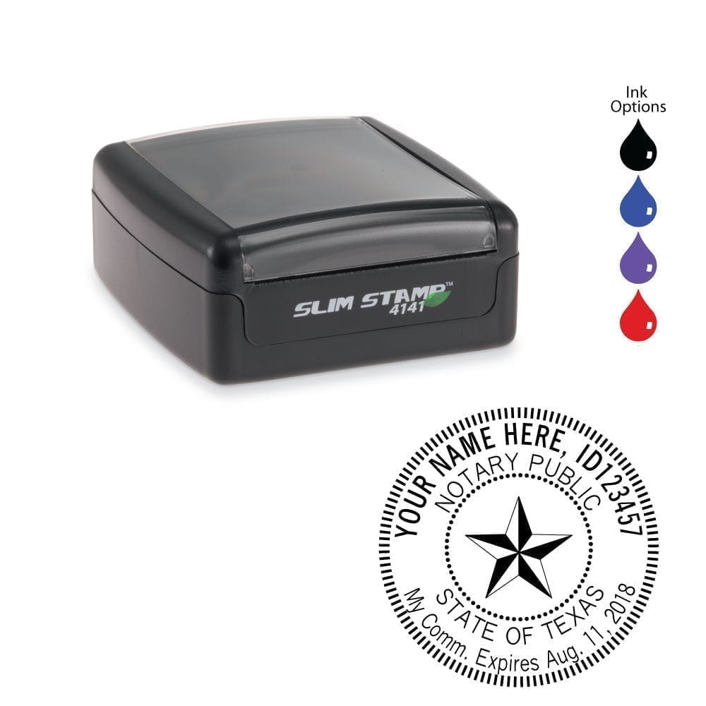 Texas Notary Stamp - PSI 4141 Slim