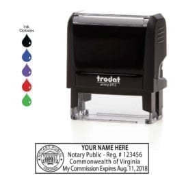 Virginia Notary Stamp - Trodat 4913 Black