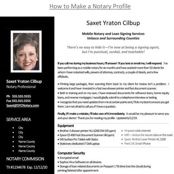 How to Create a Notary Profile and Marketing Kit »