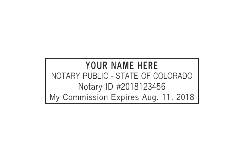 Colorado Notary Stamp Notary