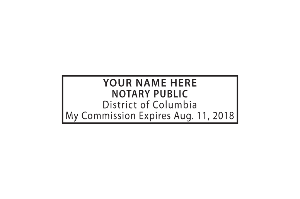 washington dc notary stamp