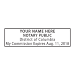 washington dc notary stamp