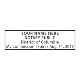 washington dc notary stamp