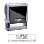 Delaware Notary Stamp – Trodat 4913 – Lilac