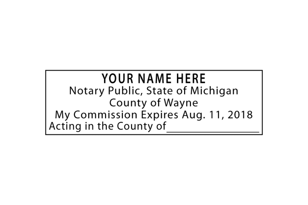 michigan notary stamp