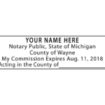 michigan notary stamp