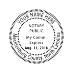north carolina notary seal
