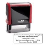 Pennsylvania Notary Stamp – Trodat 4913 Flame Red